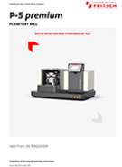 Operating manual Planetary Mill PULVERISETTE 5 premium line